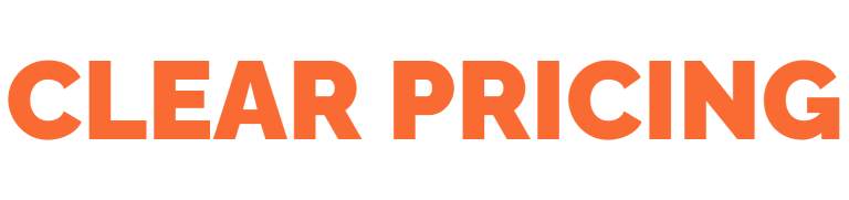 Clear Pricing Text title Clear Pricing